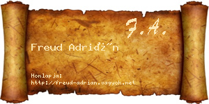 Freud Adrián névjegykártya
