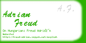 adrian freud business card